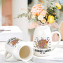 Custom Grandma's Garden Ceramic Flower Vase With Grandkids Name For Mother's Day - Personalized Birth Month Flowers