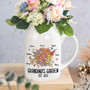 Custom Grandma's Garden Ceramic Flower Vase With Grandkids Name For Mother's Day - Personalized Birth Month Flowers