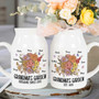 Custom Grandma's Garden Ceramic Flower Vase With Grandkids Name For Mother's Day - Personalized Birth Month Flowers