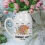 Custom Grandma's Garden Ceramic Flower Vase With Grandkids Name For Mother's Day - Personalized Birth Month Flowers