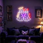 Angel Devil Ghost Neon Sign For Halloween Aesthetic - Spooky Wall Art For Couples' Gothic Bedroom Decor
