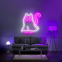 Halloween Cat Ghost Neon Sign – Fun LED Bedroom Decor for Cat Moms