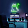 Halloween Cat Ghost Neon Sign – Fun LED Bedroom Decor for Cat Moms