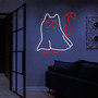 Halloween Cat Ghost Neon Sign – Fun LED Bedroom Decor for Cat Moms