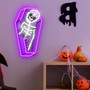 Halloween Skeleton Neon Sign - Spooky Gothic Decor For Goth Lovers' Haunted Party Vibes