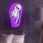 Halloween Skeleton Neon Sign - Spooky Gothic Decor For Goth Lovers' Haunted Party Vibes