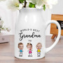 Heartfelt Custom Face Ceramic Flower Vase For Mother's Day - Gift For Grandma