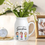 Heartfelt Custom Face Ceramic Flower Vase For Mother's Day - Gift For Grandma