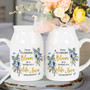 Memorial Ceramic Flower Vase - Loss Of Mom Gift For Mother's Day | Flower Blooms Symbolize Life & Love | Sympathy Gift