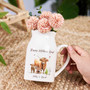 Thoughtful Mother's Day Ceramic Flower Vase With Custom Highland Cow Design For Mom Or Grandma Gift