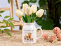 Thoughtful Mother's Day Ceramic Flower Vase With Custom Highland Cow Design For Mom Or Grandma Gift