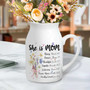 Inspirational Mother's Day Ceramic Flower Vase For Mom's Birthday Or Christian Grandma