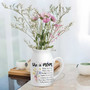 Inspirational Mother's Day Ceramic Flower Vase For Mom's Birthday Or Christian Grandma