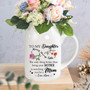 Touching Personalized Mother's Day Ceramic Flower Vase For New Mom Gifts - Mother-Daughter Bond Vase