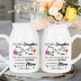 Touching Personalized Mother's Day Ceramic Flower Vase For New Mom Gifts - Mother-Daughter Bond Vase
