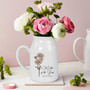 Personalized Mother's Day Ceramic Flower Vase - Mother Of The Bride & Groom Gift - Birth Month Flower Design For Mom