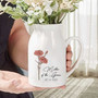 Personalized Mother's Day Ceramic Flower Vase - Mother Of The Bride & Groom Gift - Birth Month Flower Design For Mom