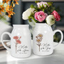 Personalized Mother's Day Ceramic Flower Vase - Mother Of The Bride & Groom Gift - Birth Month Flower Design For Mom