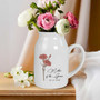 Personalized Mother's Day Ceramic Flower Vase - Mother Of The Bride & Groom Gift - Birth Month Flower Design For Mom