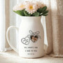 Personalized Floral Ceramic Vase For Mother's Day - Wedding Gift For Mother Of The Bride