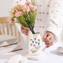 Heartfelt Mother's Day Ceramic Flower Vase With Kids' Names For Mom - Customizable Gift For Birthday Or Grandma
