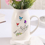 Heartfelt Mother's Day Ceramic Flower Vase With Kids' Names For Mom - Customizable Gift For Birthday Or Grandma