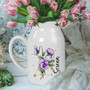 Touching Birth Ceramic Flower Vase For Mom - Custom Mother's Day & Birthday Gift From Daughter