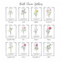 Thoughtful Botanical Birth Month Flowers Ceramic Vase For Family Gifts
