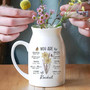 Custom Birth Flower Ceramic Vase With Bible Verse For Christian Inspirational DéCor