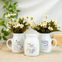 Thoughtful Personalized Ceramic Flower Vase With Wildflower Design For Grandma - Heartfelt Gift For Mom, Mother's Day Present