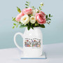 Heartfelt Personalized Ceramic Flower Vase For Teachers - Back To School & Thank You Gift, Wildflower Design