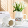 Heartfelt Personalized Ceramic Flower Vase For Teachers - Back To School & Thank You Gift, Wildflower Design