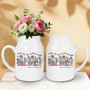 Heartfelt Personalized Ceramic Flower Vase For Teachers - Back To School & Thank You Gift, Wildflower Design