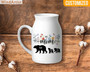 Custom Mother's Day Ceramic Flower Vase With Family Names – Grandma Bear Design – Thoughtful Gift For Mom & Grandma 2025