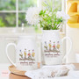 Thoughtful Garden Ceramic Flower Vase For Grandma - Personalized Mother's Day Gift With Birth Month Flowers And Family Names