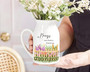 Thoughtful Grandma's Garden Ceramic Flower Vase - Mother's Day & New Mom Gift For Grandma Or Nana