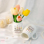 Thoughtful Garden Ceramic Flower Vase For Grandma - Personalized Mother's Day Gift With Birth Month Flowers And Family Names
