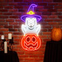Pumpkin Ghost Neon Sign For Kids - Halloween Party Decor And Gifts