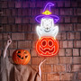 Pumpkin Ghost Neon Sign For Kids - Halloween Party Decor And Gifts