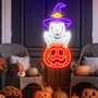 Pumpkin Ghost Neon Sign For Kids - Halloween Party Decor And Gifts