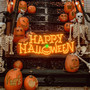 Pumpkin Halloween Neon Sign – Glowing LED Party Sign & Festive Fall Home Decor