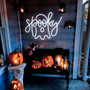 Spooky "Boo" Ghost Neon Sign – Cute Halloween LED Light for Kids & Party Decor
