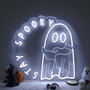 Funny Stay Spooky Ghost Cat Neon Sign - Halloween Party Wall DéCor For Spooky Season Room