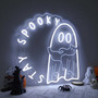 Funny Stay Spooky Ghost Cat Neon Sign - Halloween Party Wall DéCor For Spooky Season Room