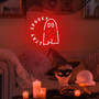 Funny Stay Spooky Ghost Cat Neon Sign - Halloween Party Wall DéCor For Spooky Season Room