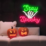 Stay Spooky Neon Sign – Ghostly LED Halloween Party Decor & Fun Seasonal Accent