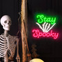 Stay Spooky Neon Sign – Ghostly LED Halloween Party Decor & Fun Seasonal Accent