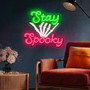 Stay Spooky Neon Sign – Ghostly LED Halloween Party Decor & Fun Seasonal Accent