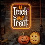 Trick Or Treat Neon Sign For Halloween Party - Wall Decor For Spooky Celebrations
