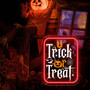Trick Or Treat Neon Sign For Halloween Party - Wall Decor For Spooky Celebrations